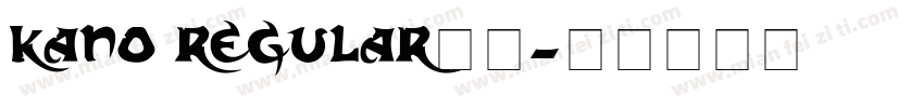 kano regular字体字体转换